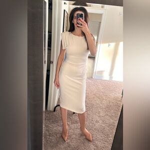 H&M Cream Midi Dress